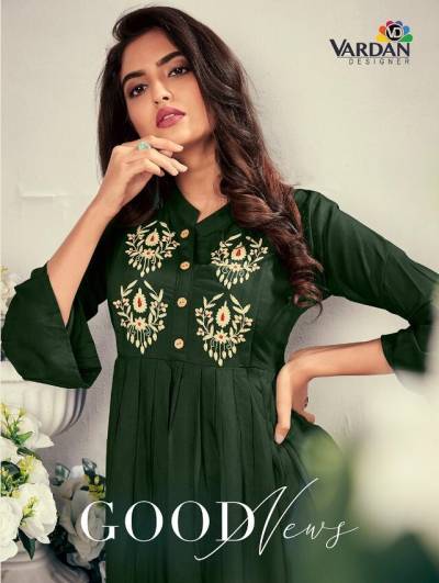 Good News vol 1 By Vardhan Designer Rayon Fabric Knee Length Kurtis
